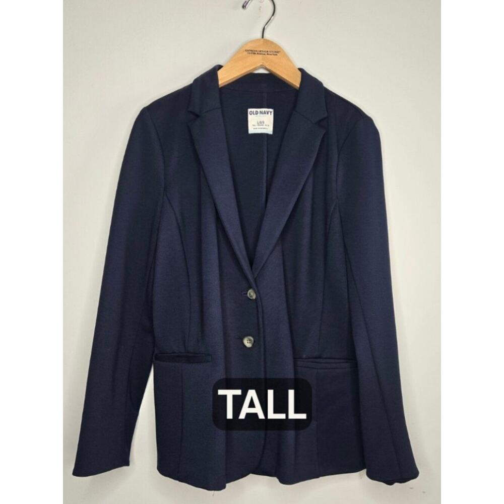 Old Navy Ponte Knit Blazer Navy Tall L